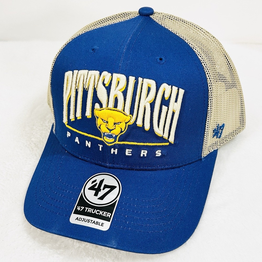 Pitt Panthers '47 Brand Arid Trucker Hat Cap Snapback Adjustable Blue NCAA